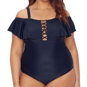 Plus Size Marrakesh Solid Caicos One-Piece
